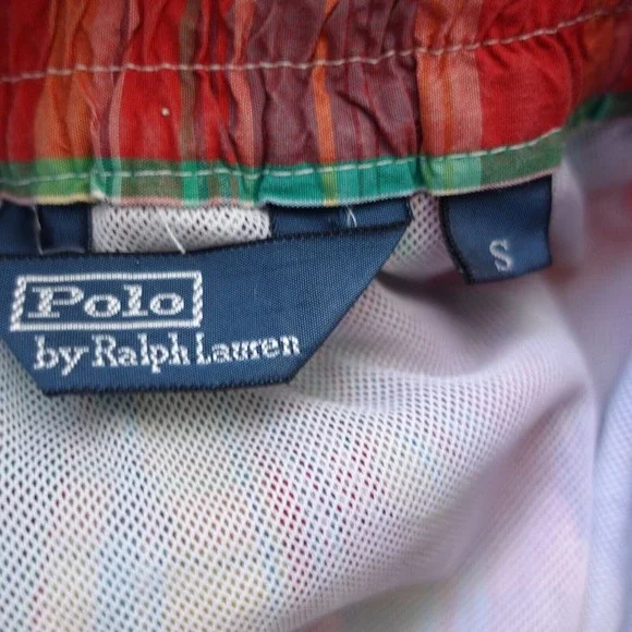 Polo Ralph Lauren Shorts Small Plaid Swim Trunks Tartan Stewart Board Madras - Picture 2 of 13